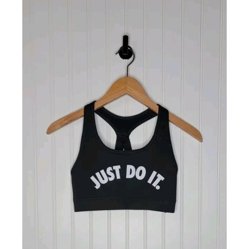 Nike Dri Fit Sports Bra Women's‎ Size XS Black Just Do It